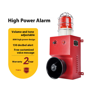 IP65 bảo vệ cao công suất cao Decibel âm thanh và ánh sáng báo động xây dựng trang web an toàn nhắc nhở bằng giọng nói báo động thông minh - Product Image 6