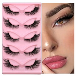Cils artificiels en cheveux synthétiques naturels 0,1 mm, effet œil <span class=keywords><strong>de</strong></span> chat 3D délicat, pour femmes, usage quotidien, faciles à appliquer - Product Image 1