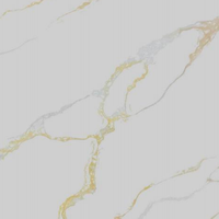Dalle de pierre en quartz blanc Calacatta Gold avec veines grises dorées, surface technique, pour comptoir de cuisine, surface de lavabo, revêtement mural