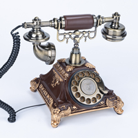 WORVABE Le Meilleur Téléphone Fixe Filaire de Qualité Européenne, Style Rétro/Antique