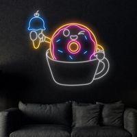 Winbo Livraison directe Magasin de crème glacée Donut Dessert Shop Décoration lumineuse Panneau publicitaire personnalisé Enseigne au néon LED pour restaurant