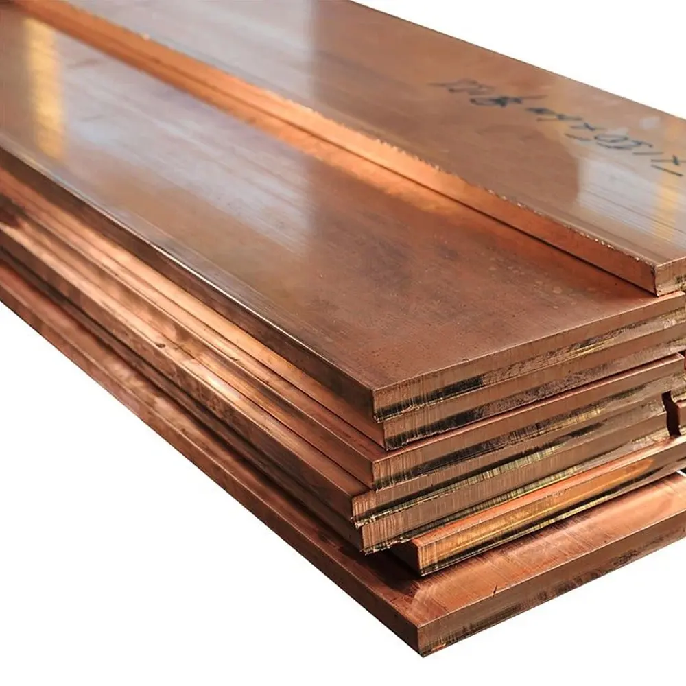 TU1 C10200 C1020 C12200 C18980 C15715 Cu-OF 2-60mm square pure copper bus bar copper flat bar use for electric equipment