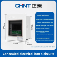 Boîtier de distribution électrique Chint PZ30G 4-8 voies à montage en saillie, AC230/400V 63A, pour disjoncteur domestique intérieur