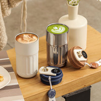 Tasse à café de voyage à contrôle de température intelligent TikTok avec écran numérique LED