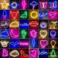 Kanlong néon LED nuage étoile lune forme de foudre bande lumineuse décorative petite veilleuse décoration