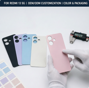 Verre arrière de téléphone portable pour Redmi 13 5G, couvercle de batterie de remplacement, ajustement parfait 1:1, pièces de réparation, prix de gros pour les magasins - Product Image 2