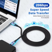 Câble magnétique USB4.0 20 Gbps PD 100W 5A Charge rapide USB C vers Type C 8K 60Hz 20 Gbps Câble de données pour Macbook Pro iPad Macmini