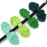 Bouton de noeud chinois fait à la main de mode d'usine pour Cheongsam Flatback Style technique de placage durable fabriqué à partir de tissu