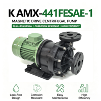 Pompe chimique résistante à la corrosion K AMX-441FESAE-1 ETFE+CF, transfert de liquides acides, électromagnétique, 0,5 CV, 300 L/min, DN40