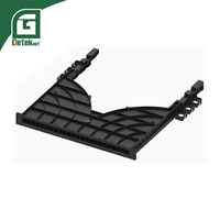 Geteknet Channel Type 19 Inch ABS Black Cabinet Rack 24 Port Data Center Patch Cord Cable Management Tray