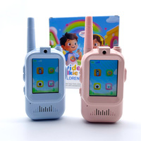 Pack de 2 Interphones Vidéo Sans Fil Créatifs, Cadeau pour Enfants, Caméra, Changeur de Voix, Résistant à l'Eau, Antidérapant, Camping en Plein Air
