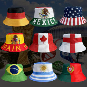 Chapeau Bob Pare-Soleil Respirant Double Face Imprimé Drapeaux Nationaux Mexique, États-Unis, Canada, Quatre Saisons, Modèle Pêcheur 2026 - Product Image 1
