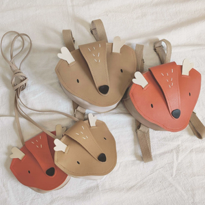 Designer à la mode en cuir PU Animal chien Mini sac d'école sac à bandoulière unique bébé fille garçon sac à main - Product Image 5