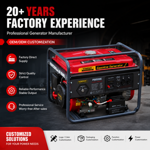 เครื่องกำเนิดไฟฟ้าเบนซิน 220V 8KW 4 จังหวะ ระบายความร้อนด้วยอากาศ / แบบโครงเปิดพกพาสะดวก / เครื่องยนต์เบนซิน / ใช้ในบ้านและไซต์งาน - Product Image 5