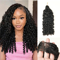 Extensions de cheveux humains indiens vierges 10A 12A 100% pour tresses, Crochet Miracle Knots, Cheveux bouclés bohèmes birmans pour tresses