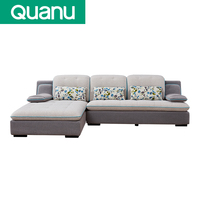 Ensemble de canapé d'angle en tissu de conception moderne simple en forme de L 102137