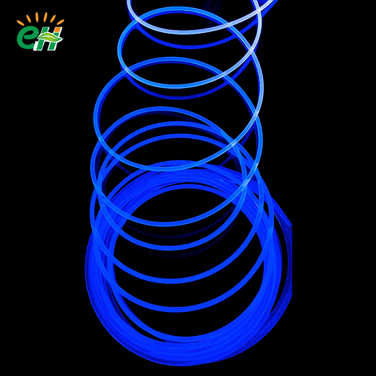 Medium Brightness Side Glow Fiber Optic Solid Core Plastic Optical Fiber for Swimming Pool Perimeter Linear Ambient Lighting