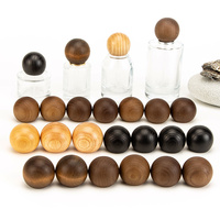 YUESHEN Bouchon de parfum personnalisé en boule de bois de hêtre et noyer, couvercle d'aromathérapie à 15 dents, pièces usinées CNC
