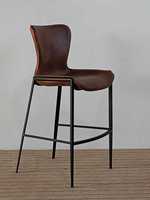 Tabouret de bar en cuir de luxe léger, chaise haute pour îlot de cuisine et utilisation en restaurant