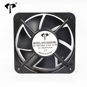 18060 轴流风扇 180*180*60mm 高速交流 110-220V EC 冷却风扇，风量 491.32CFM，噪音 60.2 Dba，功率 33.2W - Product Image 1