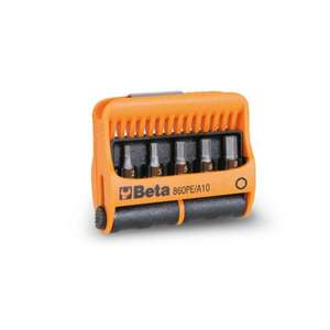 BETA - 008600920 Jeu de 10 embouts avec porte-embout magnétique dans un boîtier en plastique-INSERTS EAN 8014230663814 POUR VISSER - Product Image 1