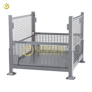 Yilian-ağır hafif Q235 lojistik depo teli Mesh kasalar istiflenebilir depolama 14 kübik Feet Boltless kapatma çinko/sıcak daldırma - Product Image 1