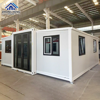Unité de bureau portable en structure acier à installation rapide, maison modulaire extensible préfabriquée de luxe à 3 chambres, prête à l'emploi pour hôtel