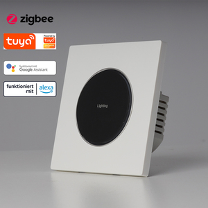 สวิตช์ติดผนังอัจฉริยะ Zigbee 10A ขนาด 86x86 กันน้ำและปรับความสว่างได้ รองรับ <span class=keywords><strong>Alexa</strong></span> และ Google Assistant ผลิตจากวัสดุ PC ขายส่งจากโรงงาน - Product Image 1
