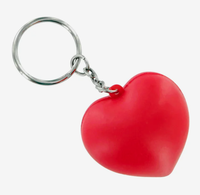Porte-clés en forme de cœur en mousse PU personnalisé, balle anti-stress promotionnelle