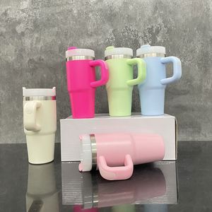 Double Walled Stainless Steel <b>Macaron</b> 14Oz Baby Tumbler With Handle for Sublimation Printing - Product Image 4