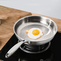 Poêle en titane de qualité supérieure, alliage de titane, sans revêtement, pour usage domestique, poêle à steak, compatible avec les cuisinières à gaz, batterie de cuisine en titane