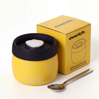 Thermos alimentaire à large ouverture de 710 ml, boîte à lunch isotherme de 14 oz pour enfants et bureau, thermos anti-fuite avec couvercle à bouton unique