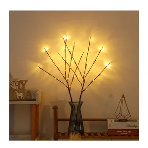 Led branche fleur guirlande lumineuse simulation branche lumière chambre décoration batterie boîte festival arbre lumière