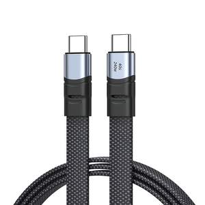 PASTALL Vente en gros 4.0 Usb C 40Gbps Câble plat PD100W Type C Chargement rapide Câbles de données 8K Fil plat pour téléphone vers Android - Product Image 1