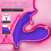 Vibrateur papillon portable à 9 modes avec contrôle silencieux par application Bluetooth, jouet de plaisir pour femmes