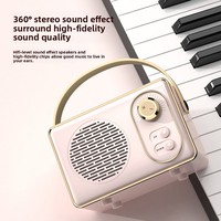 Speaker Subwoofer Mini Soundbox Nirkabel Retro Baru untuk 5.0, Audio Berkualitas Tinggi, Penggunaan Rumah/Portabel, Jangkauan 20m, Suara Surround 360