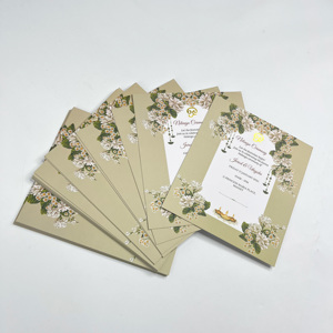 Tarjetas de Agradecimiento con Estampado en Dorado y Logotipo Personalizado CMYK al por Mayor - Tarjetas de Invitación de Boda de Lujo con Impresión en Lámina - Product Image 5