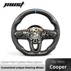 Pour Mini <span class=keywords><strong>Cooper</strong></span> Countryman Clubman S SE JCW 2016-2020 accessoires de voiture personnalisés volant en Fiber de carbone en cuir Napa - Product Image 2