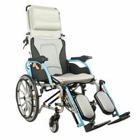 Fauteuil roulant standard AndCare en aluminium 18'' 20'' 22'' pour personnes âgées et handicapées - Fournitures de réadaptation thérapeutique avec siège rembourré