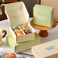 Boîte d'emballage pour biscuits macarons dacquoise Perfect Day avec couvercle