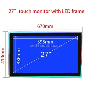 27 дюймов сенсорный монитор со светодиод рамка