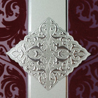 Nouvelles Idées de Produits Cartes de Mariage en Relief Flocage Vert Foncé Personnalisées et Cartes d'Invitation à Motif Velours