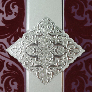 Ý tưởng sản phẩm mới cá nhân màu xanh đậm đổ xô thiệp cưới nổi và nhung mẫu Thiệp mời - Product Image 6