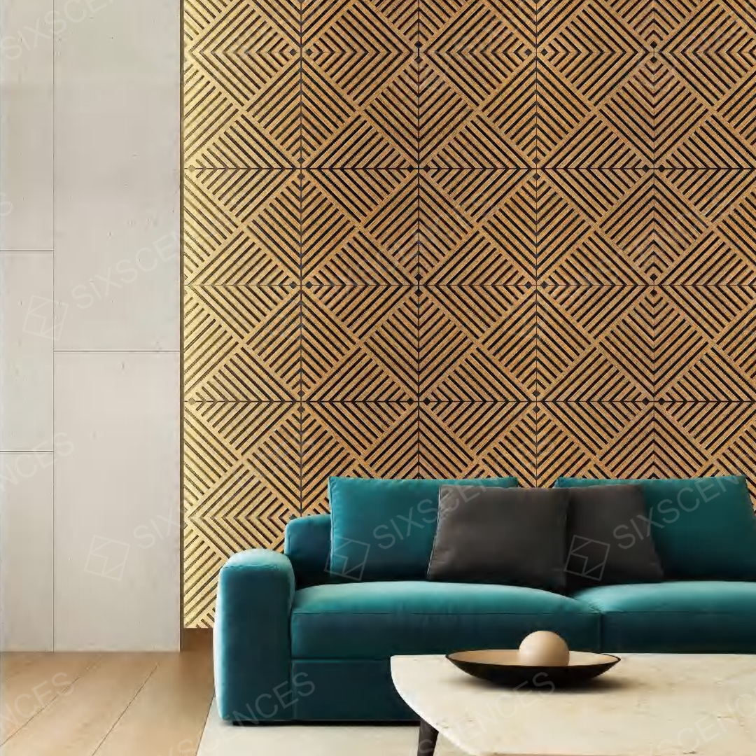 3D wood panels MDF Wall Panels Wooden Modern style Soundproof Home Noise Reduction