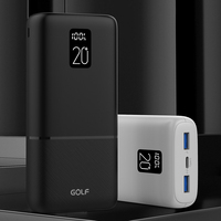 Batterie au lithium PD 20W à charge rapide personnalisée en usine chargeant une batterie externe numérique LCD de grande capacité 20000mah