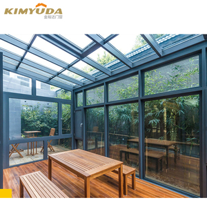 Kit de Solárium de Patio Cerrado <span class=keywords><strong>con</strong></span> Vidrio Templado de Diseño Moderno, Techo Inclinado, Vidrio Aislante para Villas - Product Image 1