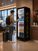 Distributeur automatique intelligent GS France Airport Hotel avec vision IA, paiement sans espèces, grande capacité, refroidissement par compresseur et nettoyage automatique