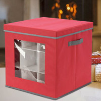 Boîte de rangement moderne pour vêtements, 27 compartiments, organisateur pliable en tissu à 3 niveaux pour ornements, boules colorées et lumières