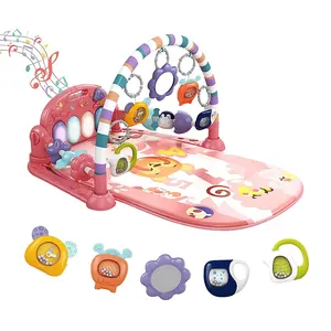 Baby Leren Zintuiglijk Speelgoed Grappige Baby Fitness Piano Buik Tijd Mat Met Kleurrijke Hangers Baby Gym Speelmat