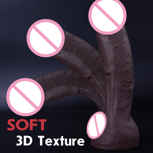 ดิ๊กโด้ซิลิโคนเหมือนจริงสีดำขนาด 9 นิ้ว ยอดขายดีที่สุดในยุโรป ของเล่นทางเพศขนาดใหญ่กันน้ำ พร้อมจุกสุญญากาศ - Product Image 5